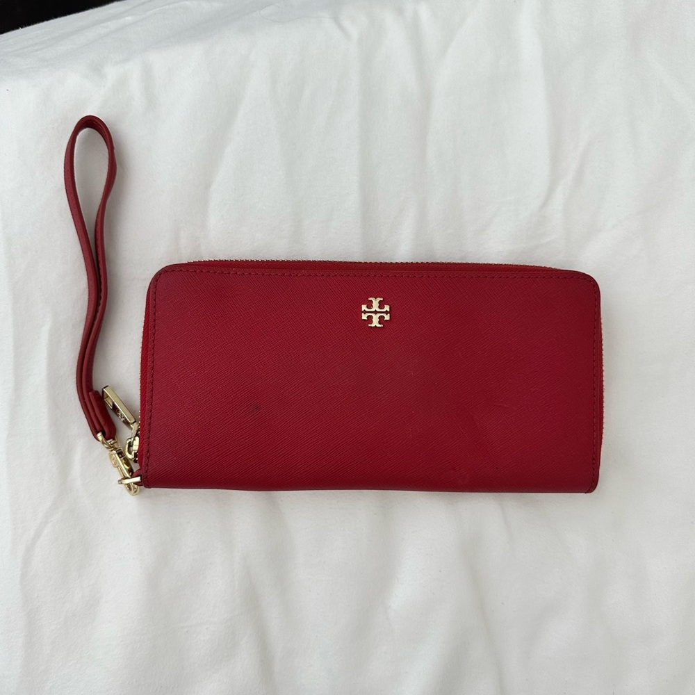 Tory Burch Red Wristlet Wallet